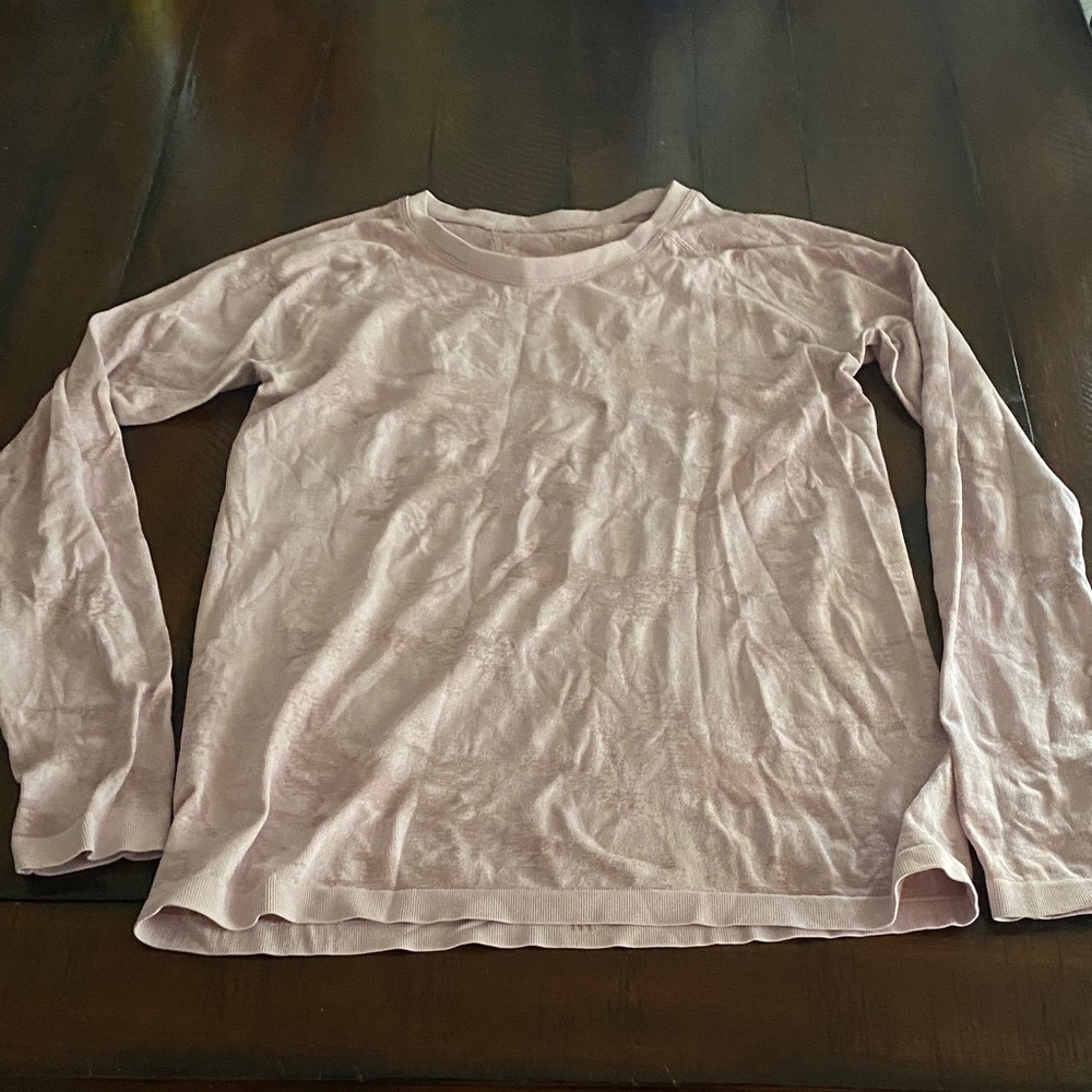 Athleta DriFit Long Sleeve Light Pink Tee